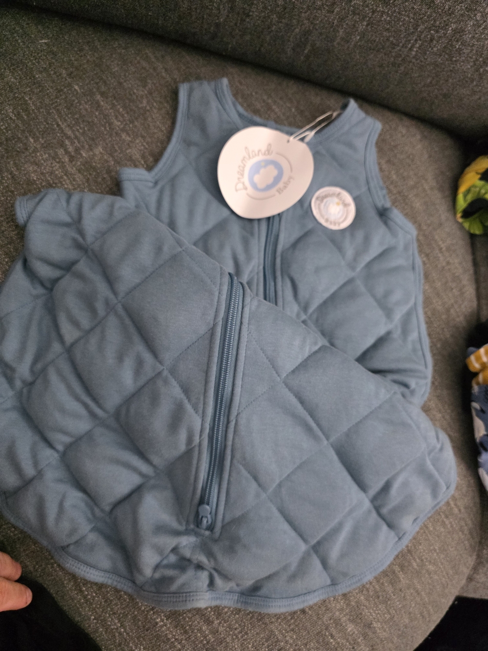 Quilted Sleeveless Sleep Sack - Blue